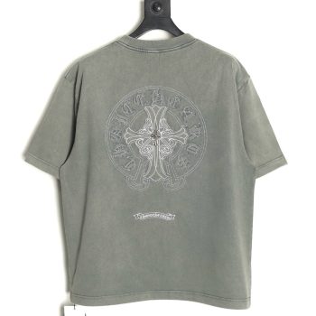 Chrome hearts horseshoe flower logo short sleeve T-shirt