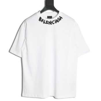 Balenciaga Neck Lettering Short Sleeve T-Shirt