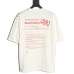 Balenciaga Fashion Newspaper Print Thickened Short Sleeve T-Shirt