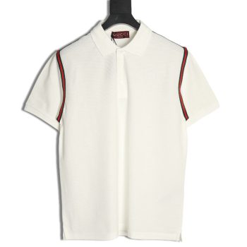 Gucci webbing splicing short-sleeved POLO shirt