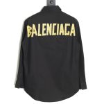 Balenciaga yellow tape print long-sleeved shirt
