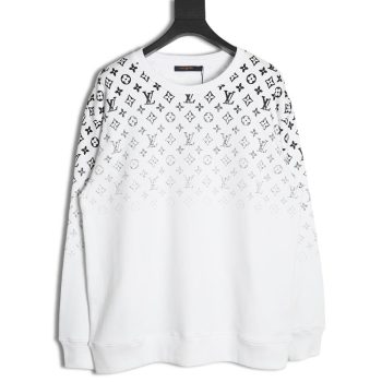 Louis Vuitton all-over monogram gradient round neck sweatshirt S-L