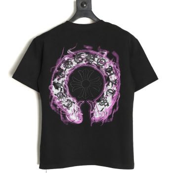 Chrome Hearts Purple Horseshoe Short Sleeve T-Shirt