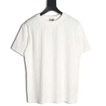 Dior classic jacquard full-print lettering short-sleeved T-shirt