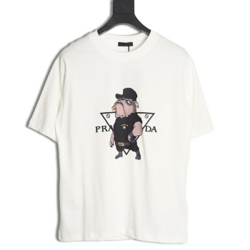 Prada Cartoon Police Dog Short Sleeve T-Shirt TSK1