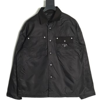 Prada triangle logo flap cotton jacket