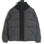 Moncler 22FW madeira black warrior placket three-dimensional embossed letter down jacket