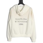 Acne Studios 1996 Washed Distressed Hoodie (White)