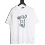 We11done 24SS Fluorescent Bear Raising Hand Printed Short Sleeves