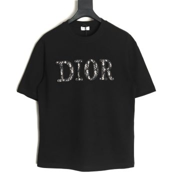 Dior presbyopia embroidered letter short sleeves TSK1