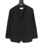 Maison Margiela collarless silhouette suit jacket