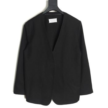 Maison Margiela collarless silhouette suit jacket