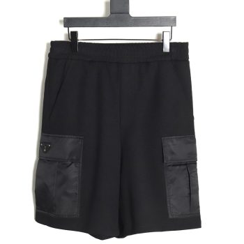 Prada PRD24SS Side Nylon Pocket Cotton Cargo Shorts