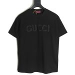 Gucci Chest Lettering Embroidered Short Sleeve T-Shirt