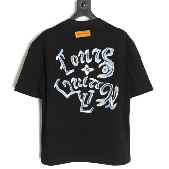 Louis Vuitton hand-painted graffiti lettering print short sleeves TSK1