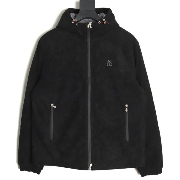 Brunello Cucinelli Corduroy Padded Hooded Jacket