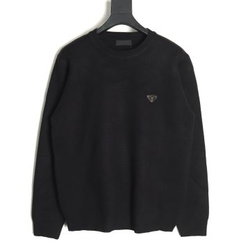 Prada triangle logo knitted sweater TSK2