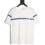 Burberry striped print embroidered horse short sleeves