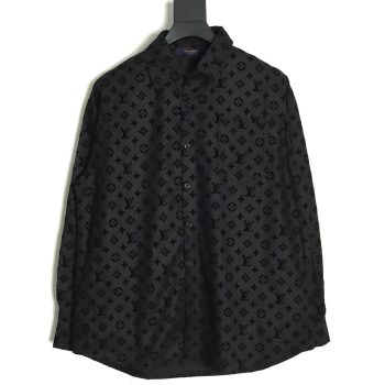 Louis Vuitton flocked monogram shirt