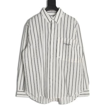 Dior striped shirt with pocket embroidery