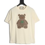 Gucci Chest Embroidered Bear Short Sleeve T-Shirt
