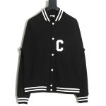 Celine 22FW Towel Embroidered Letters Baseball Jersey