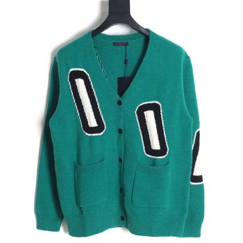 Louis Vuitton Louis Vuitton 23Fw green sweater cardigan