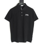 Burberry cursive embroidered signature short-sleeved polo shirt TSK1