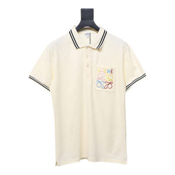 Loewe Pocket Colorful Embroidery Polo Short Sleeve