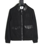 Loewe patchwork leather lapel jacket