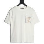 Louis Vuitton Line Fake Pockets Embroidered Short Sleeves