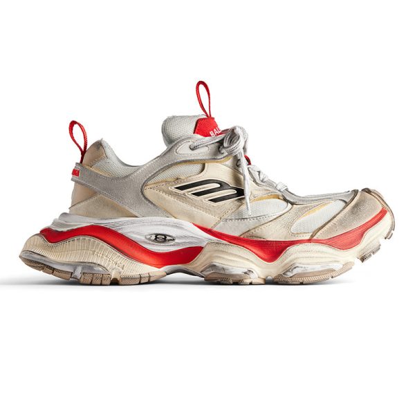 Balenciaga Cargo Sneaker in beige, grey and red