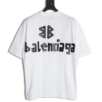 Balenciaga Tape Print Short Sleeve T-Shirt TSK8