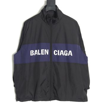 Balenciaga patchwork slogan windbreaker jacket TSK1