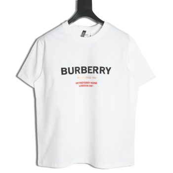 Burberry lettering logo print crew neck short sleeves