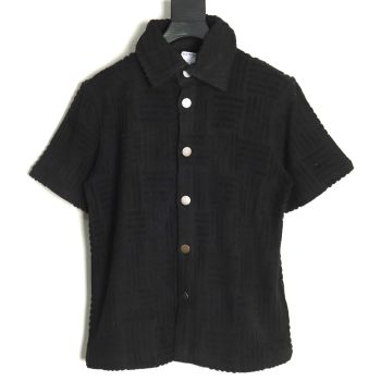 Bottega Veneta Towel Weave Short Sleeve Shirt TSK1