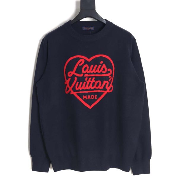 Louis Vuitton 23Fw love jacquard crew neck sweater_CM_1