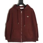 Lacoste crocodile embroidered logo fleece zip-up jacket TSK1