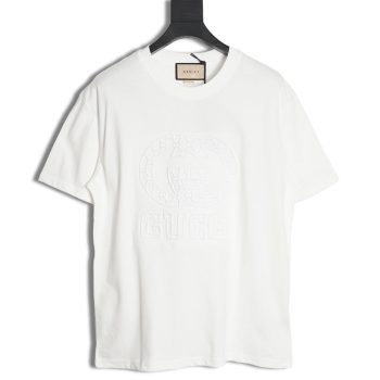 Gucci embossed logo crew neck short sleeves