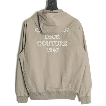 Dior letter print hooded windbreaker jacket
