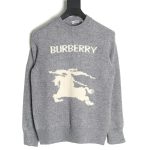 Burberry Equestrian Knight Logo Cashmere Blend Crew Neck Sweater