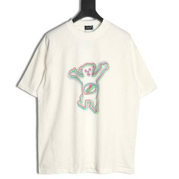 We11 Done Colorful Phantom Bear Print Short Sleeve T-shirt