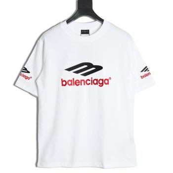 Balenciaga 3M embroidered letters washed short sleeves
