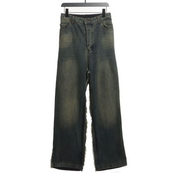 Balenciaga patchwork distressed work jeans