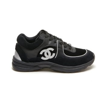 Chanel Multicolor Velvet and Leather CC Low Top Sneakers