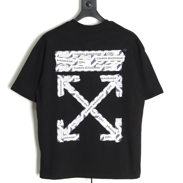 off white airport tape arrow print short sleeves