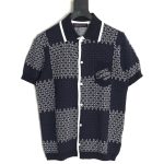 Louis Vuitton Checkerboard Knit Cardigan Short Sleeves