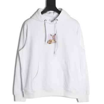 Burberry deer logo digital print hoodie