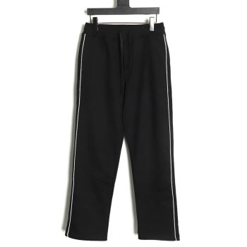 Dior round embroidery ribbon fleece trousers TSK1