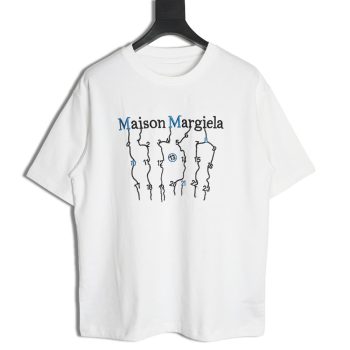 Maison Margiela geometric numbers embroidered short-sleeved T-shirt
